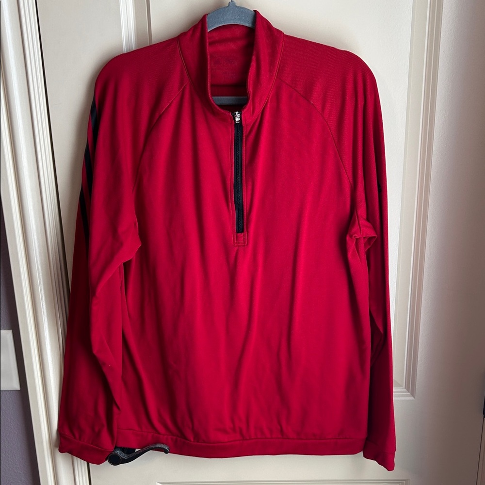 adidas Men's Red Quarter-Zip Jacket
#0019